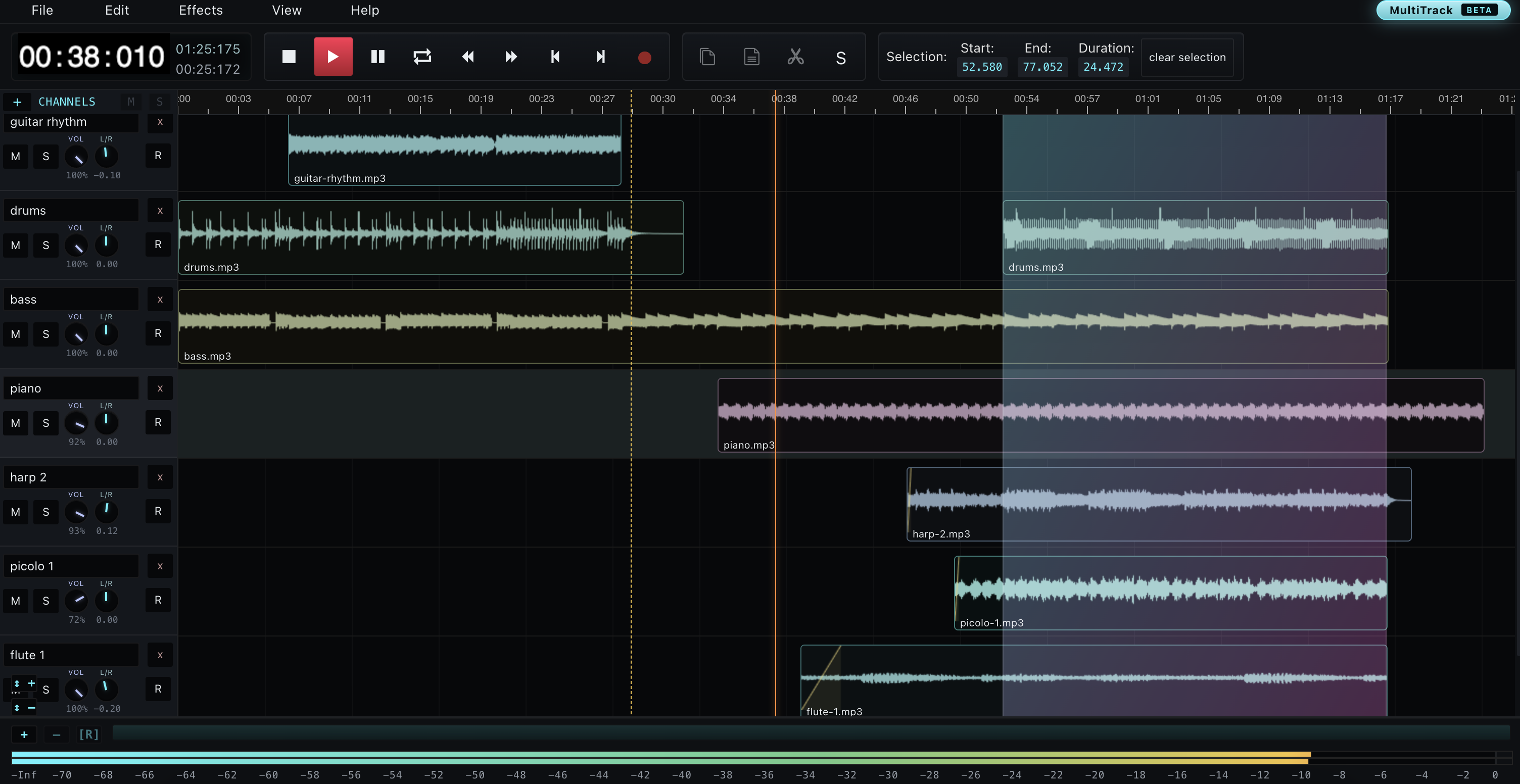 AudioMass Multitrack